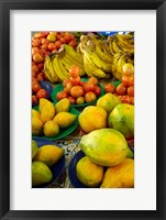 Framed Pawpaw/Papaya, tomatoes and bananas, Sigatoka Produce Market, Sigatoka, Coral Coast, Viti Levu, Fiji