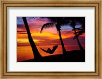 Framed Woman in hammock, Coral Coast, Viti Levu, Fiji