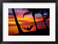 Framed Woman in hammock, Coral Coast, Viti Levu, Fiji