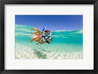 Framed Couple snorkeling, Beqa Island, Fiji