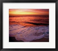 Framed Fiji Islands, Tavarua, Colorful sunset