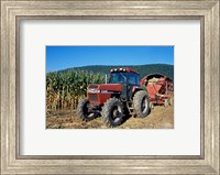 Framed Tractor and Corn Field in Litchfield Hills, Connecticut