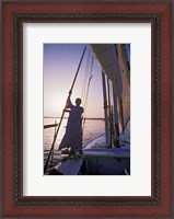 Framed Falucca Sailing Down the Nile River, Egypt