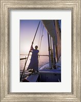 Framed Falucca Sailing Down the Nile River, Egypt