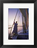 Framed Falucca Sailing Down the Nile River, Egypt