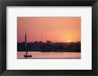 Framed Traditional Egyptian Falucca, Nile River, Luxor, Egypt