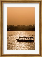 Framed Egypt, Luxor Water taxi at sunset Nile River
