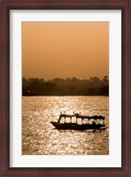 Framed Egypt, Luxor Water taxi at sunset Nile River