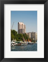 Framed Nile River, Cairo, Egypt, North Africa