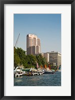 Framed Nile River, Cairo, Egypt, North Africa