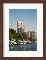 Framed Nile River, Cairo, Egypt, North Africa