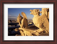 Framed Gargoyles of the Notre Dame Cathedral, Paris, France