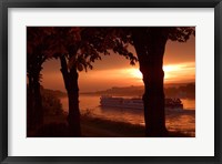 Framed Sunset, Cruise ship, Danube River, Bratislava, Slovakia