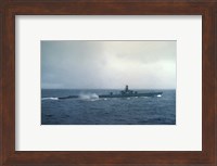 Framed Pacific Ocean, US submarine during WW II