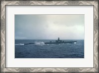 Framed Pacific Ocean, US submarine during WW II