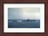 Framed Pacific Ocean, US submarine during WW II