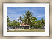 Framed Fiji, Southern Lau Group, Island of Fulanga. Village of Fulanga. Typical village home.