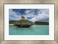 Framed Fiji, Island of Fulanga. Lagoon inside volcanic caldera.