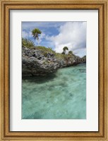 Framed Scenic lagoon located inside volcanic caldera, Fiji