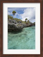 Framed Scenic lagoon located inside volcanic caldera, Fiji