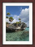 Framed Fiji, Southern Lau Group, Island of Fulanga. Scenic lagoon located inside volcanic caldera.