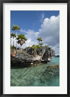 Framed Fiji, Southern Lau Group, Island of Fulanga. Scenic lagoon located inside volcanic caldera.