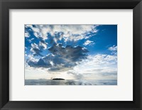 Framed Dramatic clouds at sunset over the Mamanucas Islands, Fiji, South Pacific