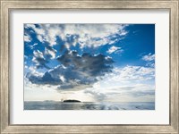 Framed Dramatic clouds at sunset over the Mamanucas Islands, Fiji, South Pacific