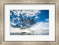 Framed Dramatic clouds at sunset over the Mamanucas Islands, Fiji, South Pacific