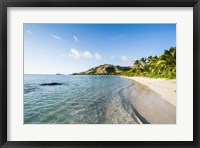 Framed White sandy beach, Oarsman Bay, Yasawa, Fiji
