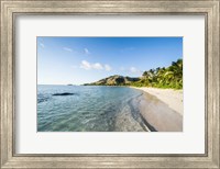 Framed White sandy beach, Oarsman Bay, Yasawa, Fiji