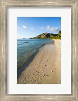 Framed White sandy beach, Oarsman Bay, Yasawa, Fiji, South Pacific
