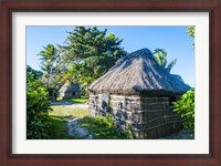 Framed Local thatched hut, Yasawa, Fiji, South Pacific