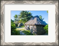 Framed Local thatched hut, Yasawa, Fiji, South Pacific