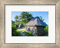 Framed Local thatched hut, Yasawa, Fiji, South Pacific