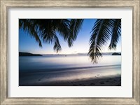 Framed Sunset over the beach, Naviti, Yasawa, Fiji, South Pacific