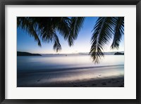 Framed Sunset over the beach, Naviti, Yasawa, Fiji, South Pacific