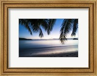Framed Sunset over the beach, Naviti, Yasawa, Fiji, South Pacific