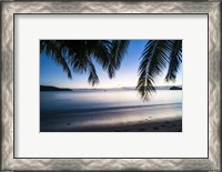 Framed Sunset over the beach, Naviti, Yasawa, Fiji, South Pacific