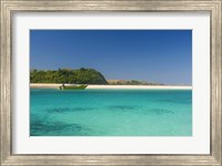 Framed turquoise waters of the blue lagoon, Yasawa, Fiji