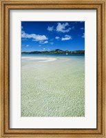 Framed Turquoise water at the Nanuya Lailai island, the blue lagoon, Yasawa, Fiji, South Pacific