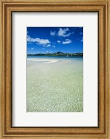 Framed Turquoise water at the Nanuya Lailai island, the blue lagoon, Yasawa, Fiji, South Pacific