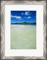 Framed Turquoise water at the Nanuya Lailai island, the blue lagoon, Yasawa, Fiji, South Pacific