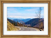 Framed Mountain road in a valley, Tatra Mountains, Slovakia