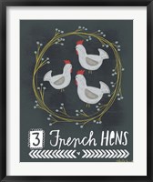 Framed 3 French Hens