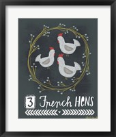 3 French Hens Framed Print