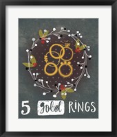 Framed 5 Gold Rings