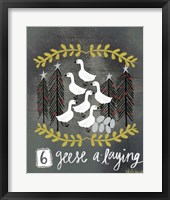 6 Geese Framed Print