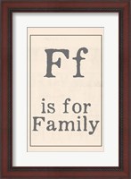 Framed F is for Family