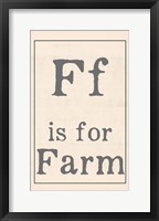 Framed F is for Farm